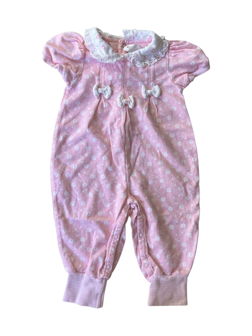 Vintage 90s Gymboree Pink Baby Girl Romper